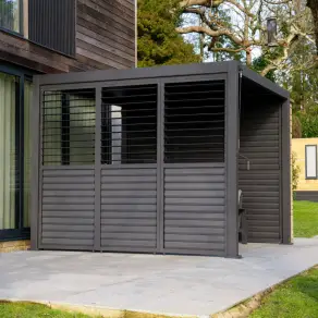 Titan Aluminium Shuttered Louvre Side Panels Set of 3 - 1.2m