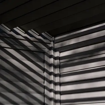 Titan Aluminium Shuttered Louvre Side Panels Set of 3 - 1.2m