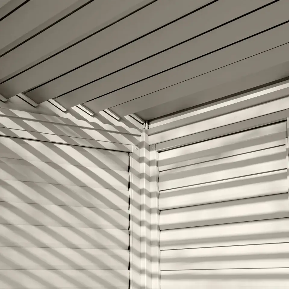 Titan Aluminium Shuttered Louvre Side Panels Set of 3 - 1.2m