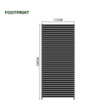 Titan Aluminium Shuttered Louvre Side Panels Set of 3 - 1.2m