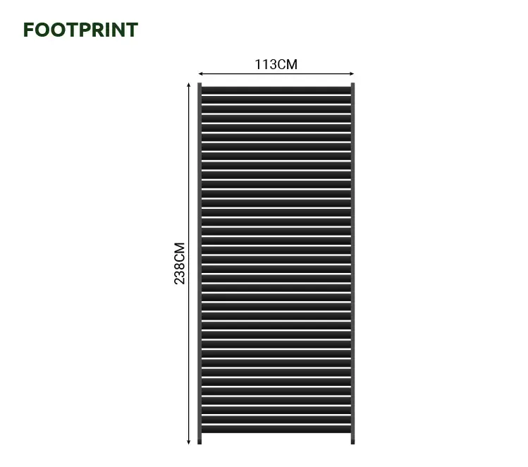 Titan Aluminium Shuttered Louvre Side Panels Set of 3 - 1.2m