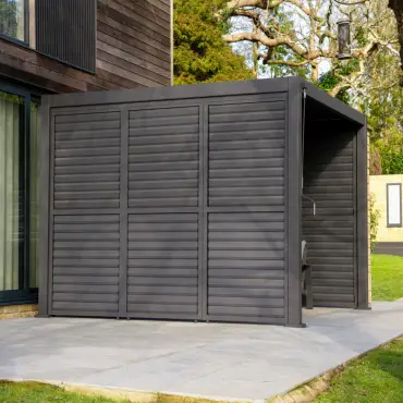 Titan Aluminium Shuttered Louvre Side Panels Set of 3 - 1.33m