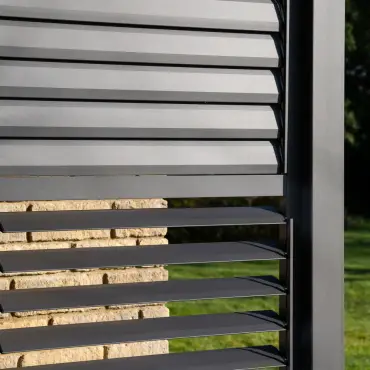 Titan Aluminium Shuttered Louvre Side Panels Set of 3 - 1.33m