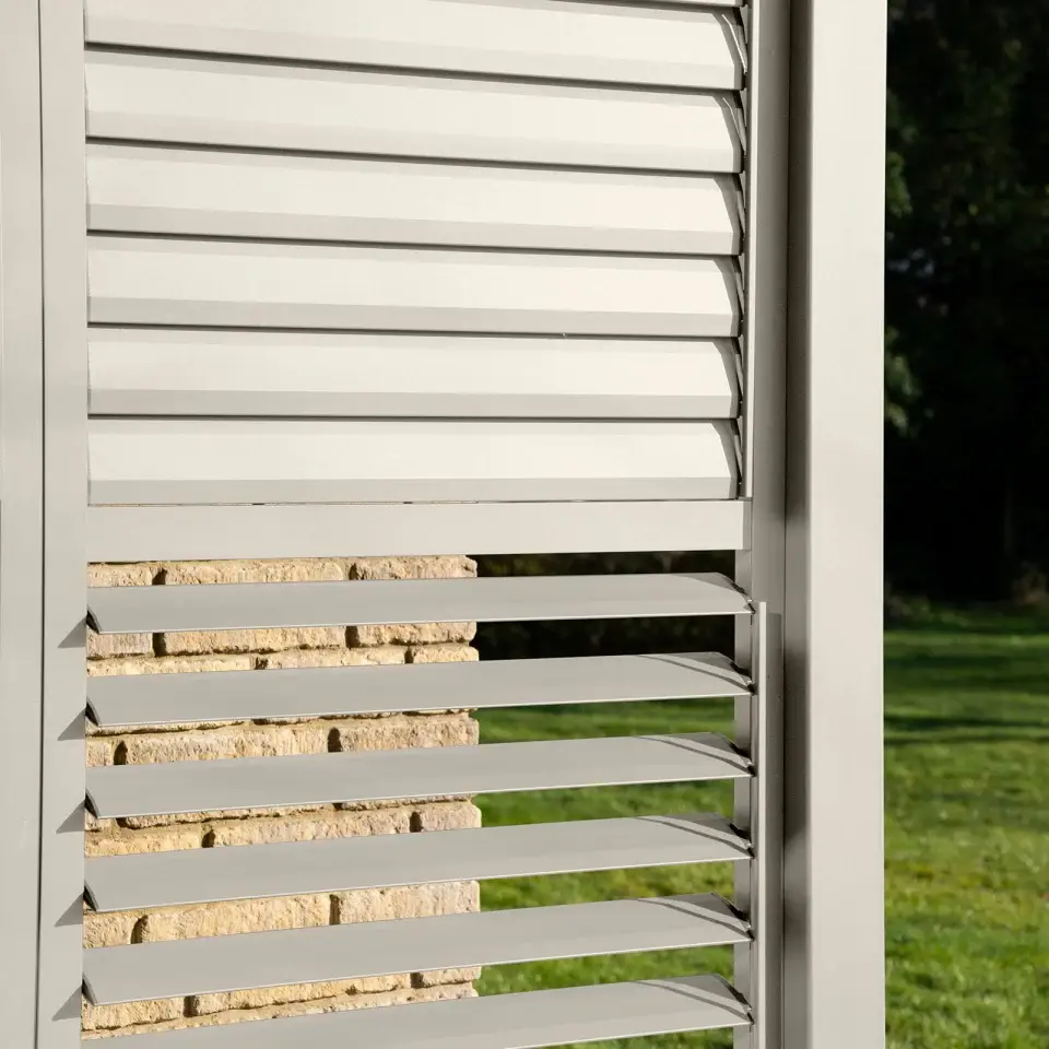 Titan Aluminium Shuttered Louvre Side Panels Set of 3 - 1.33m
