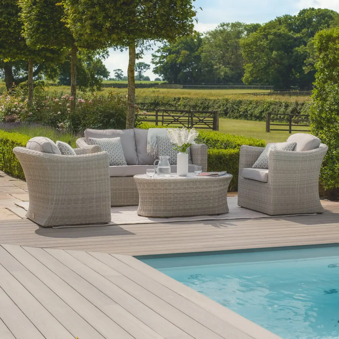 OXFORD 2 SEATER SOFA SET outdoor rattan garden furniture