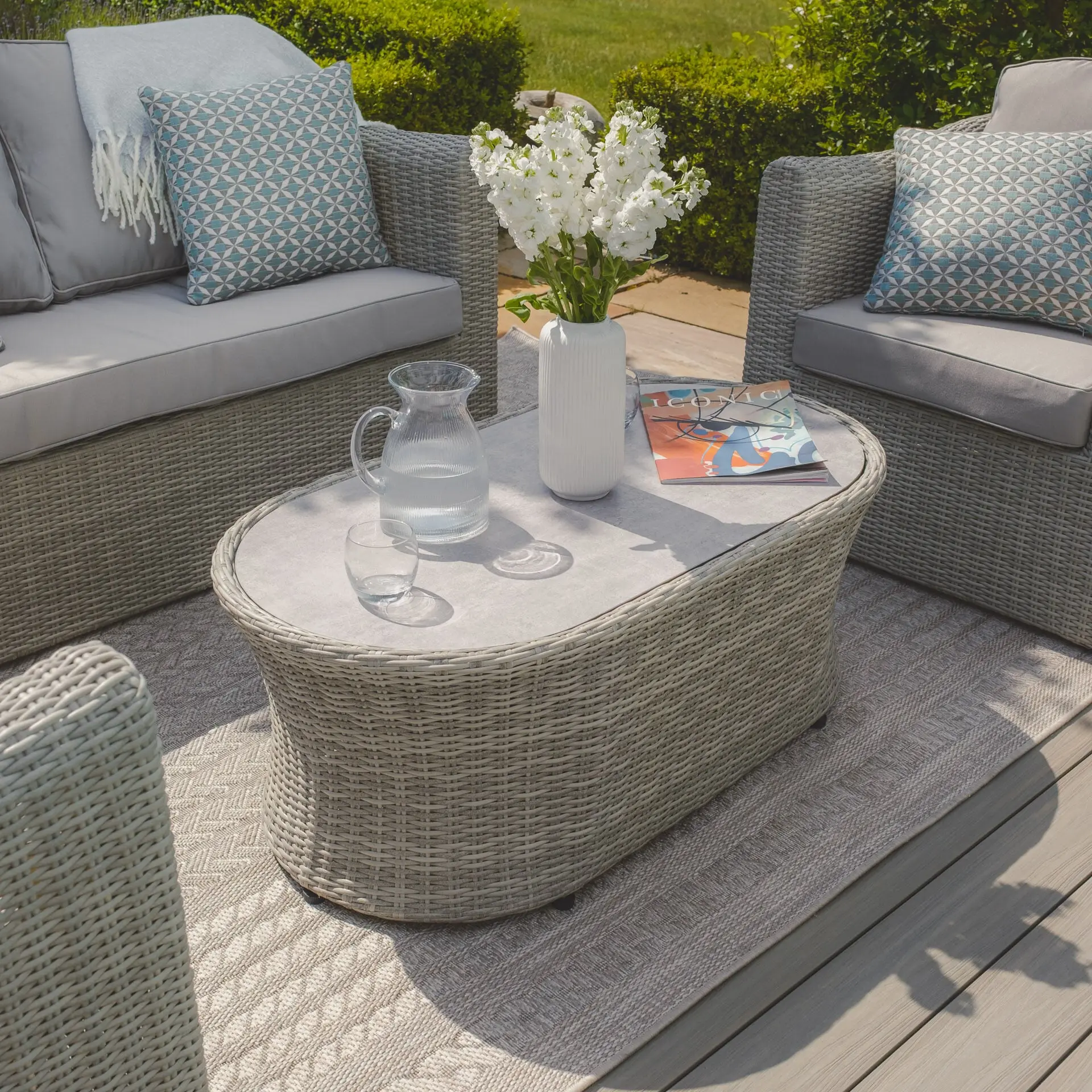 Oxford 3 Seat Rattan Sofa Set