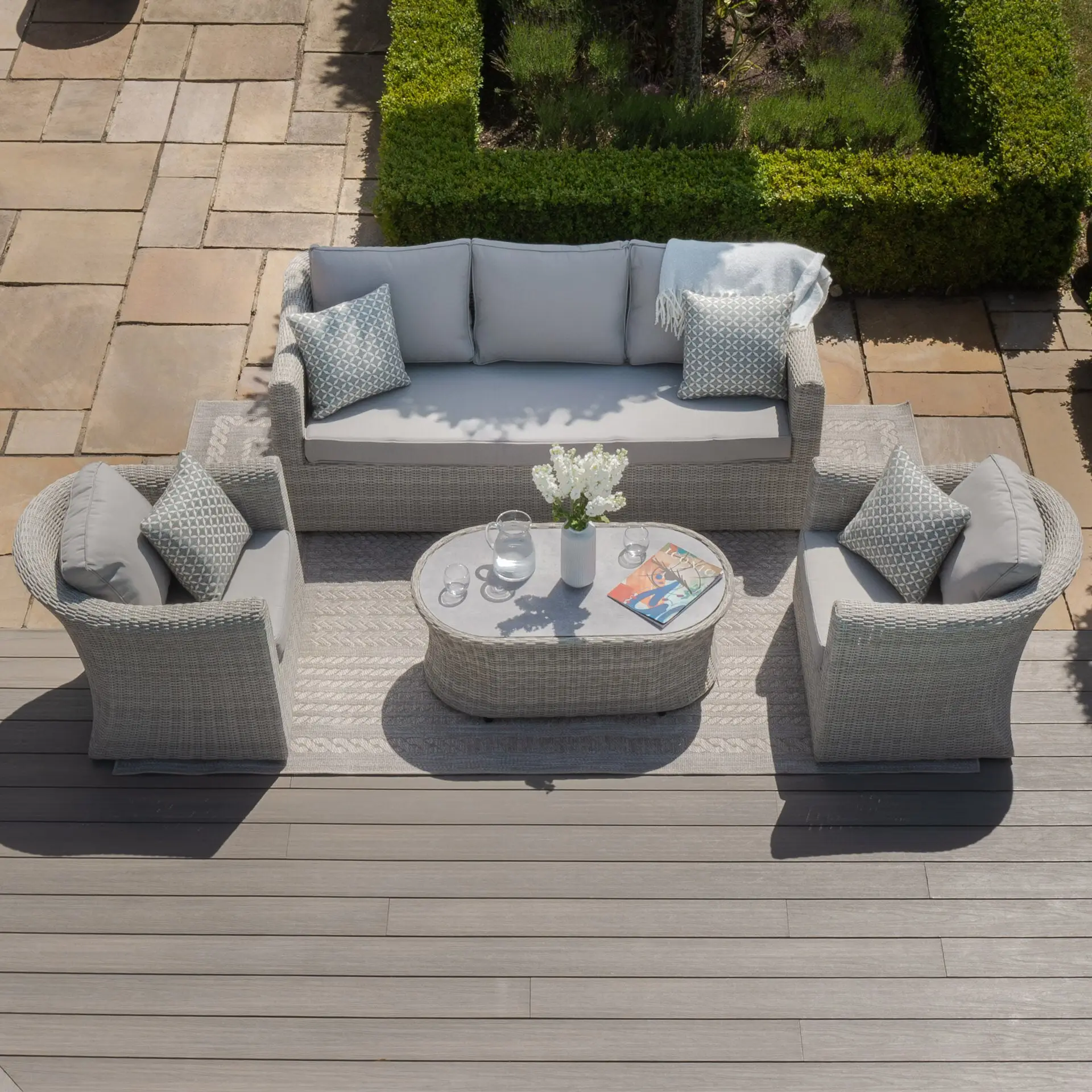 Oxford 3 Seat Rattan Sofa Set