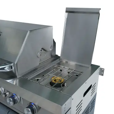 Ember Linear Outdoor Kitchen with 6 Burner Gas Grill & Single Fridge