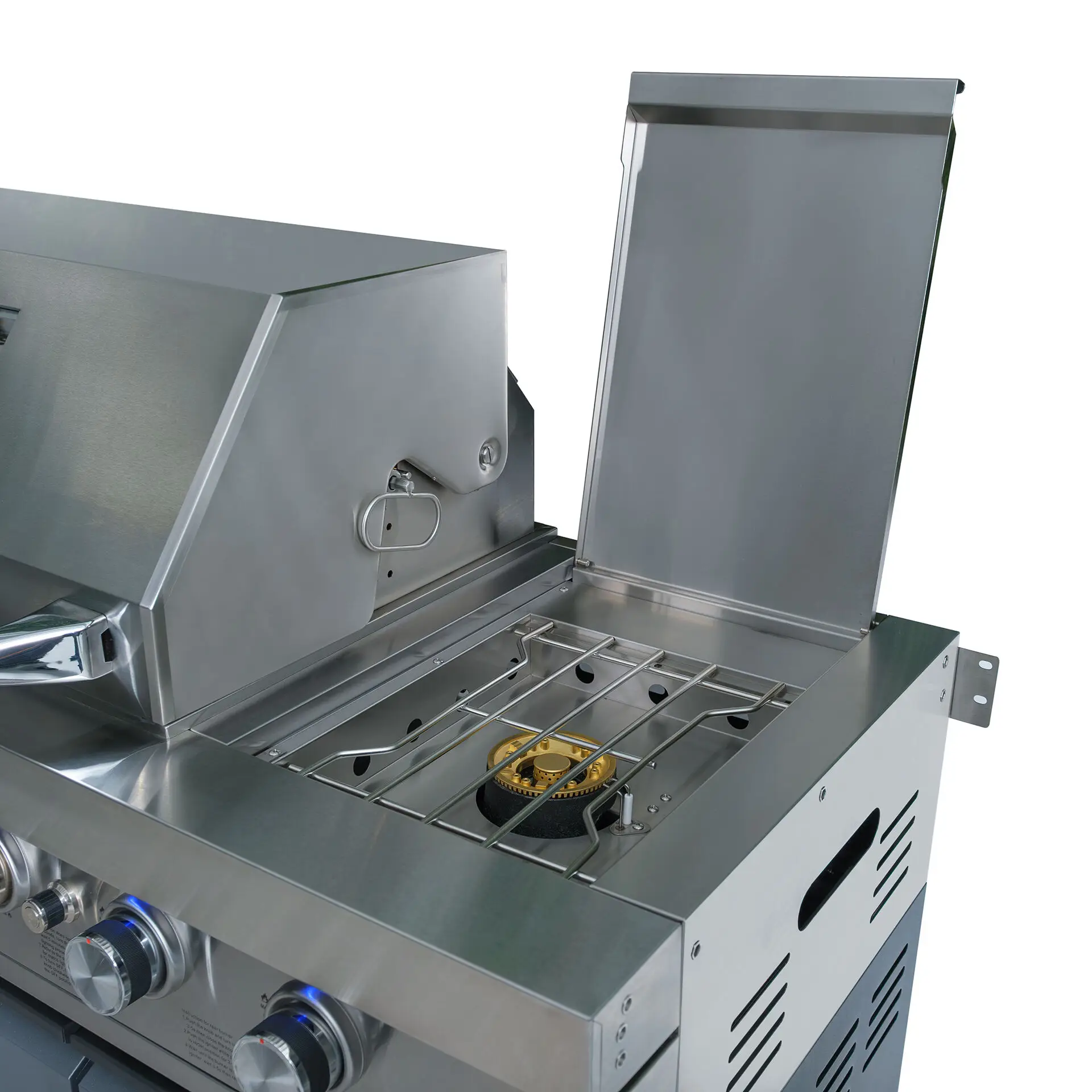 Ember Linear Outdoor Kitchen with 6 Burner Gas Grill & Single Fridge