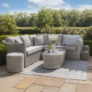 Oxford Small Rattan Corner Sofa Set