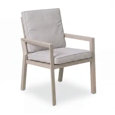 New York 3 Piece Aluminium Ceramic Glass Bistro Set - Latte