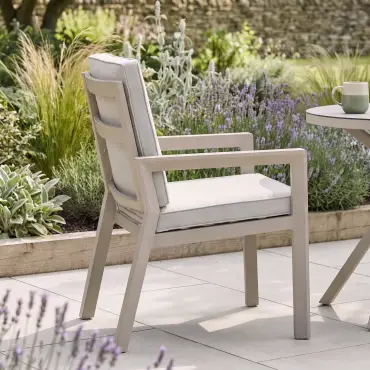New York 3 Piece Aluminium Ceramic Glass Bistro Set - Latte