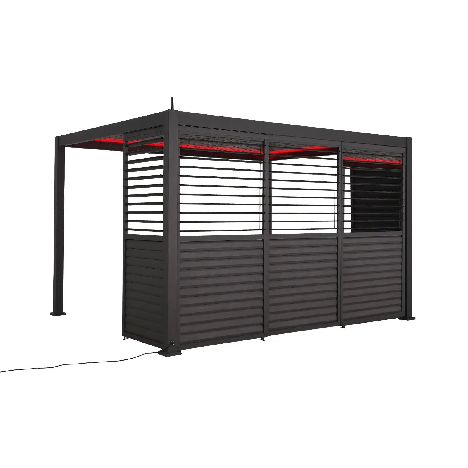 Titan Aluminium Shuttered Louvre Side Panels Set of 3 - 1m