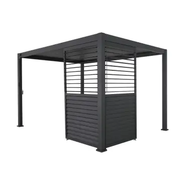 Titan Aluminium Shuttered Louvre Side Panels Set of 3 - 1m