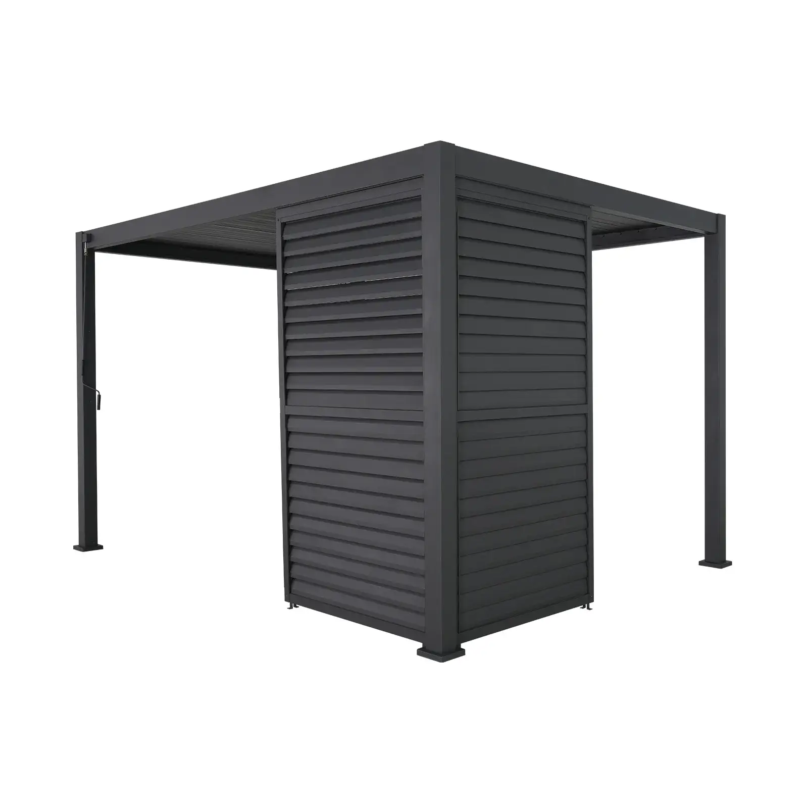 Titan Aluminium Shuttered Louvre Side Panels Set of 3 - 1m