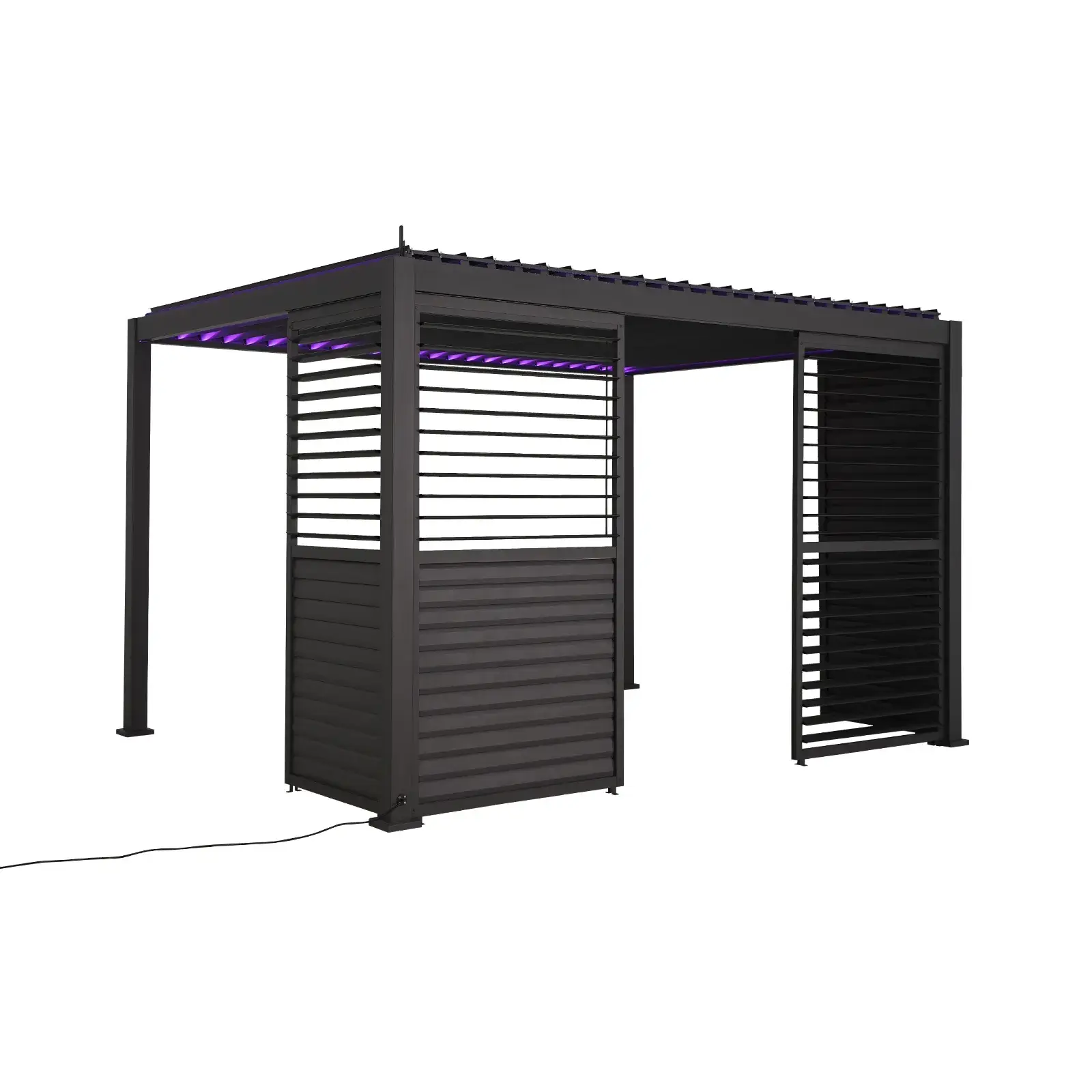 Titan Aluminium Shuttered Louvre Side Panels Set of 3 - 1.2m