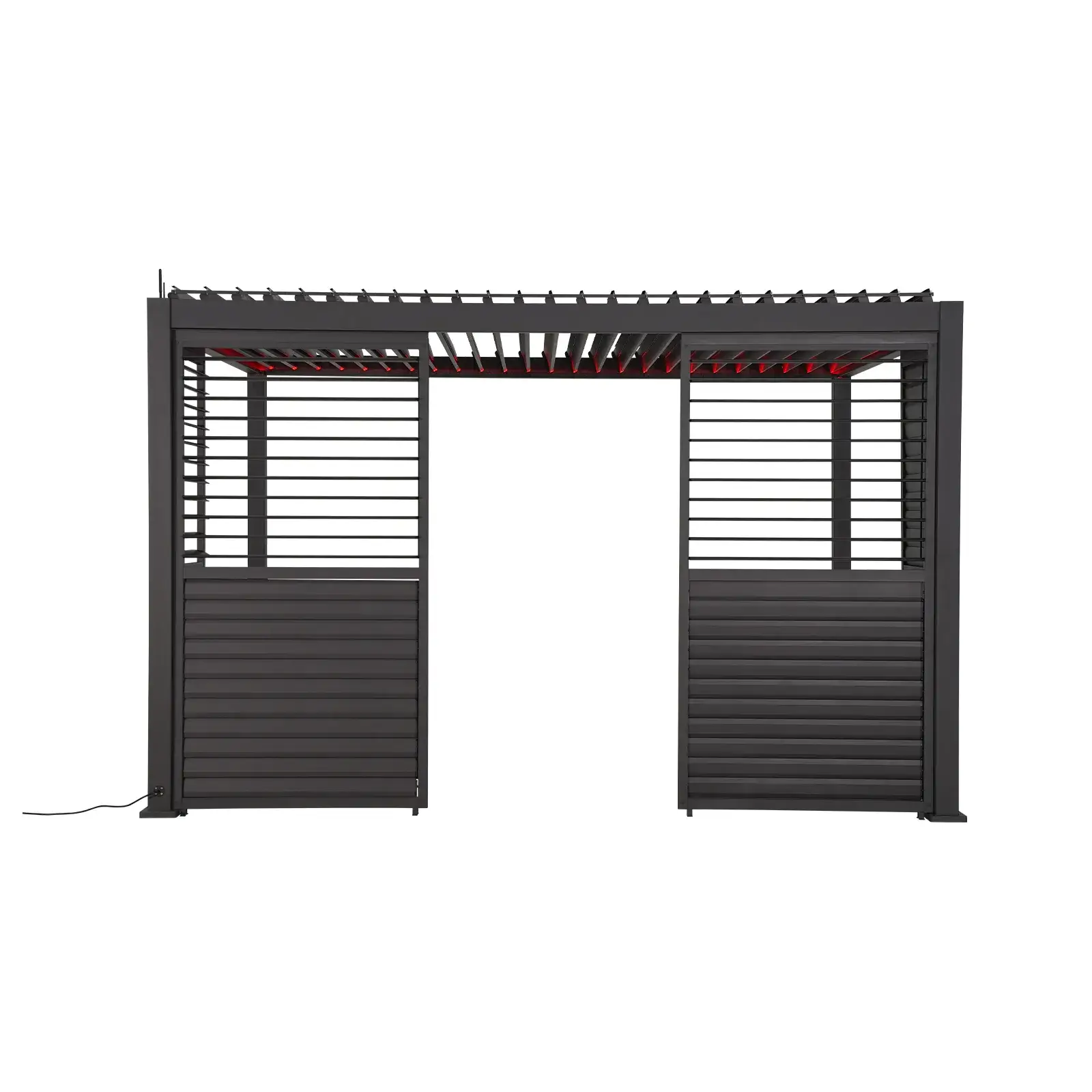 Titan Aluminium Shuttered Louvre Side Panels Set of 3 - 1.2m