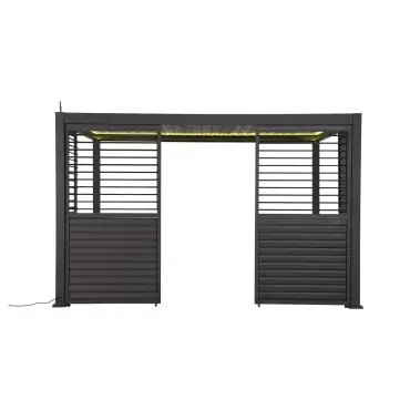Titan Aluminium Shuttered Louvre Side Panels Set of 3 - 1.33m