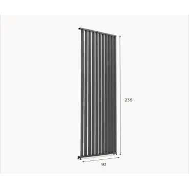 Titan Vertical Louvre Side Wall Panel 1m