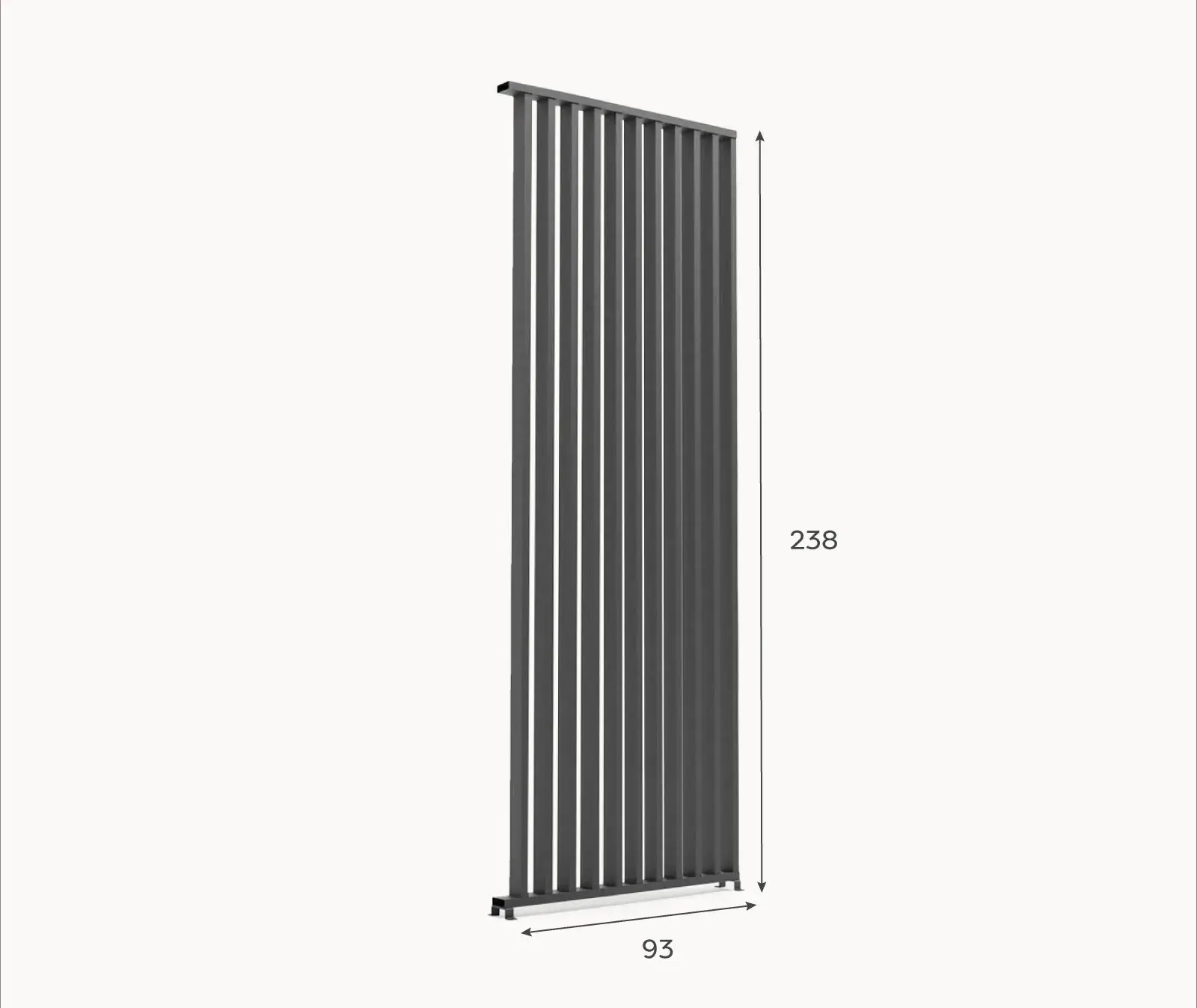 Titan Vertical Louvre Side Wall Panel 1m