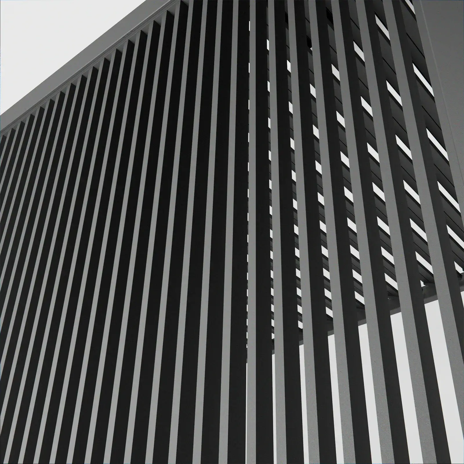 Titan Vertical Louvre Side Wall Panel 1.2m
