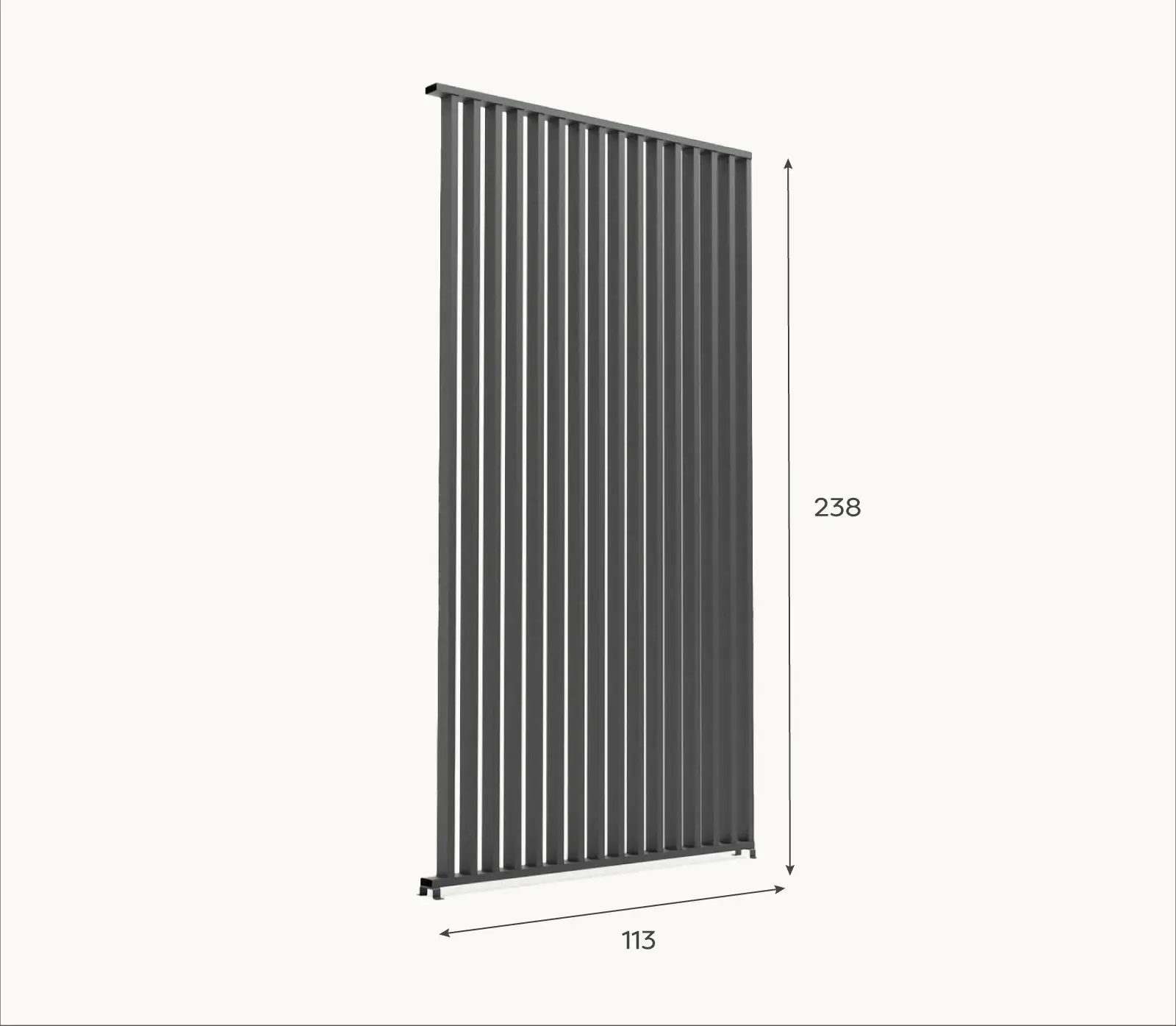 Titan Vertical Louvre Side Wall Panel 1.3m