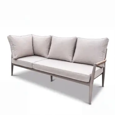 Cambridge Rattan Rope Corner Sofa Dining Set - Sintered Stone Rising Table & 2 Footstools