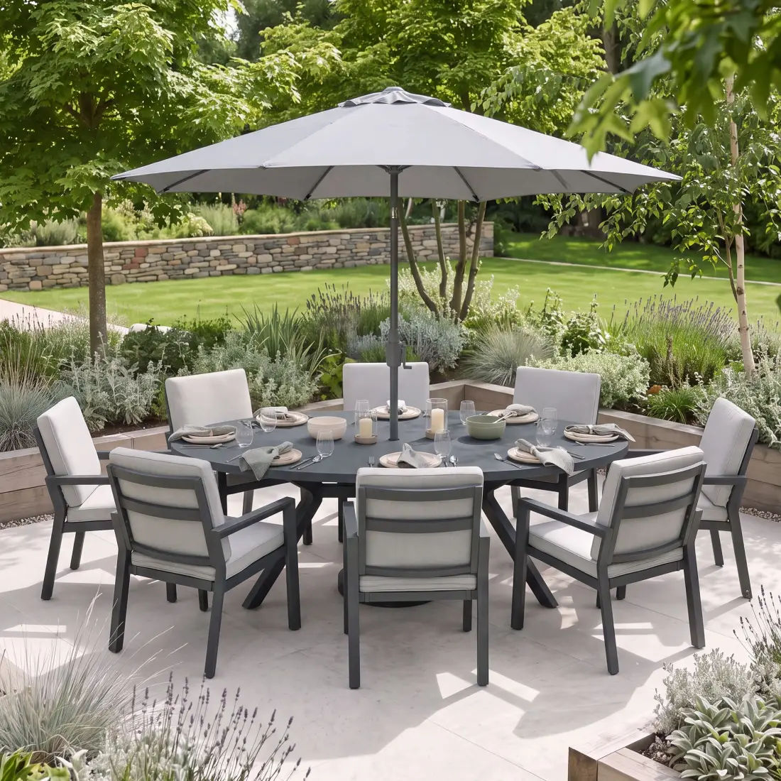 New York 8-Seat Oval Dining Set | Garden Furniture Spain New York 8-Seat Oval Dining Set | Garden Furniture Spain