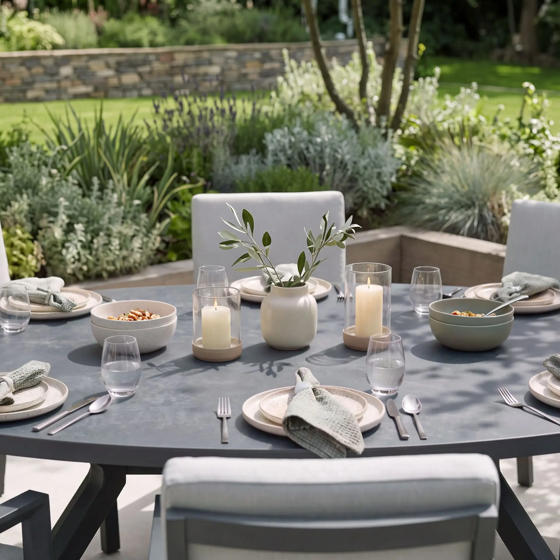 New York 8 Seat Oval Dining Set