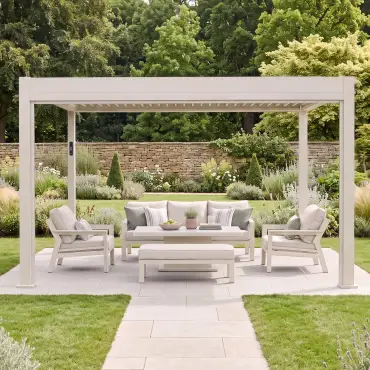 Aurora Pergola Zip Drop Side Blind to fit within 4m width