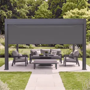 Aurora Pergola Zip Drop Side Blind to fit within 4m width