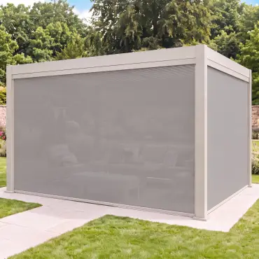 Aurora Pergola Zip Drop Side Blind to fit within 4m width