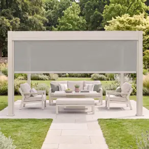 Aurora Pergola Zip Drop Side Blind to fit within 4m width