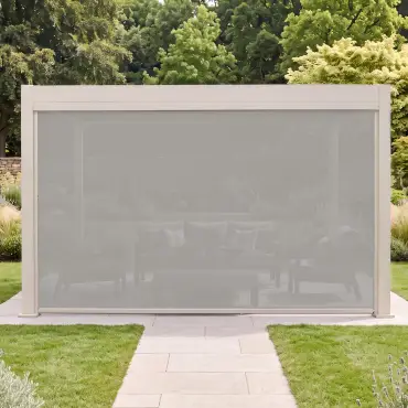 Aurora Pergola Zip Drop Side Blind to fit within 4m width