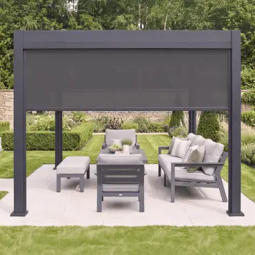 Aurora Pergola Zip Drop Side Blind to fit within 3m width