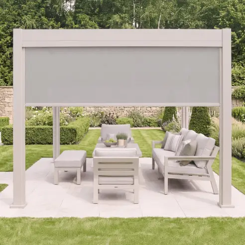 Aurora Pergola Zip Drop Side Blind to fit within 3m width