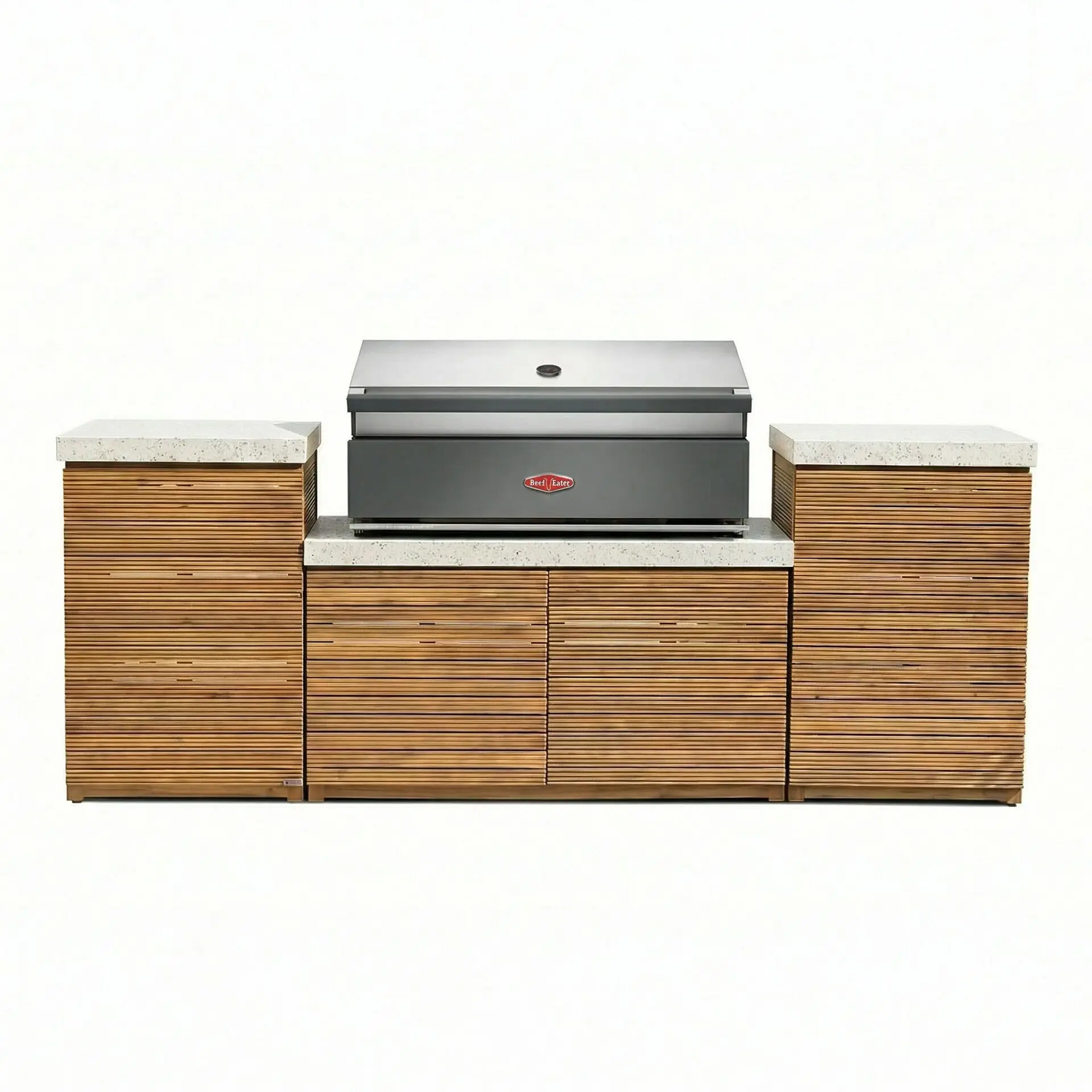 Antigua Small Kitchen Storage Units with Beefeater 1200E Series BBQ