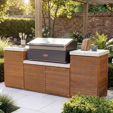 Antigua Small Kitchen Storage Units with Beefeater 1200E Series BBQ