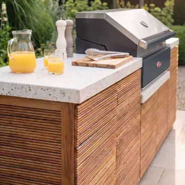 Antigua Medium Kitchen Storage Units with Beefeater 1200E Series BBQ