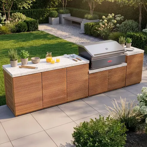 Antigua Large Kitchen Storage Units with Beefeater 1200E Series BBQ Antigua Large Kitchen Storage Units with Beefeater 1200E Series BBQ