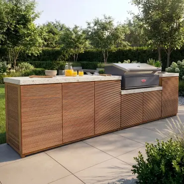 Antigua Large Kitchen Storage Units with Beefeater 1200E Series BBQ
