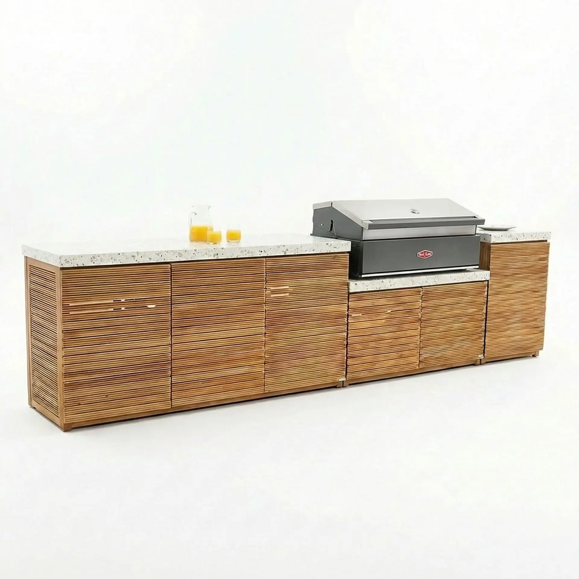 Antigua Large Kitchen Storage Units with Beefeater 1200E Series BBQ