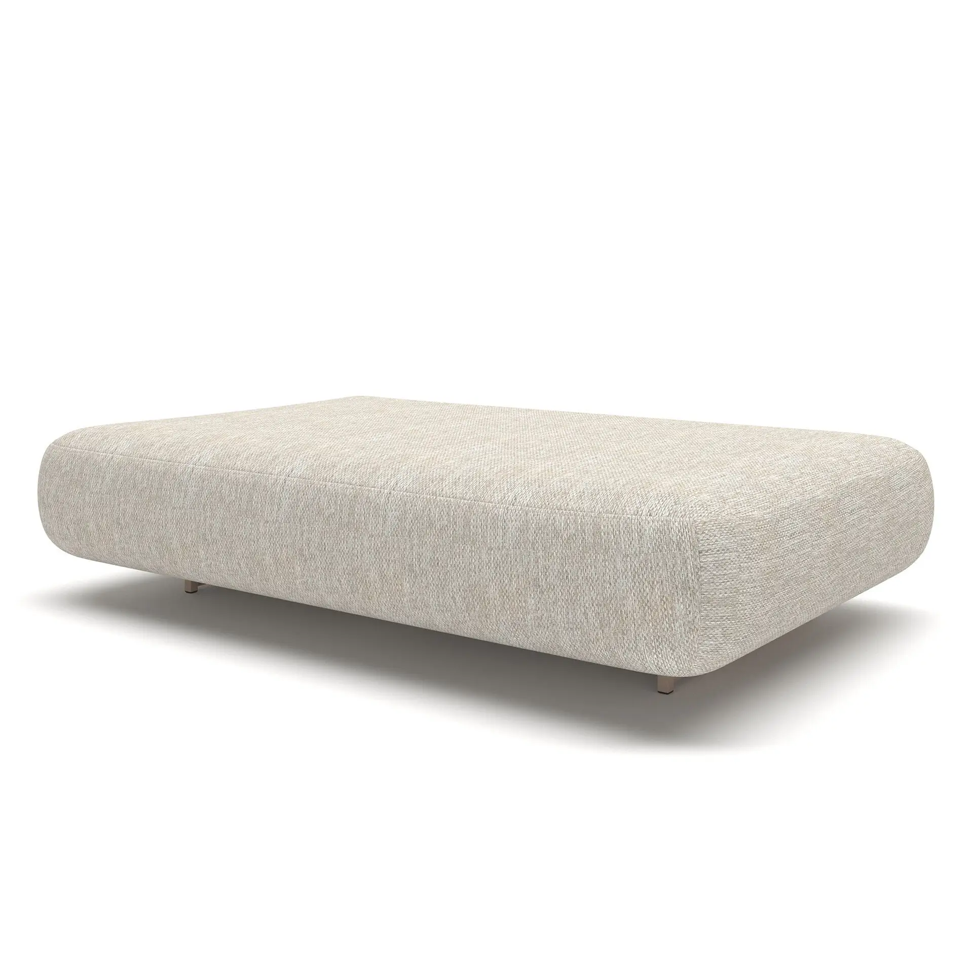 Fabric Cannes Large Corner Sofa Set - Round Marble Effect Coffee Table