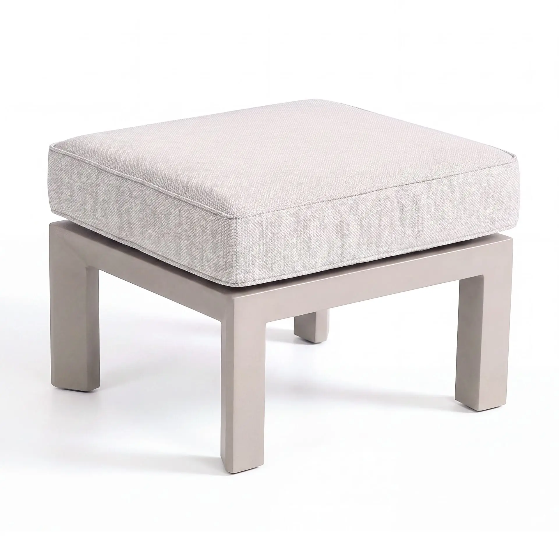 New York Aluminium Corner Sofa Dining Set with Ceramic Glass Rising Table - Latte