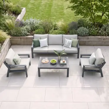 New York 3 Seat Aluminium Sofa Set