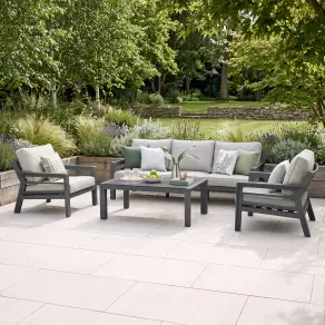 New York 3 Seat Aluminium Sofa Set