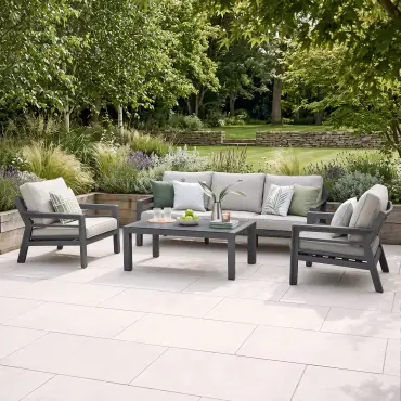 New York 3 Seat Aluminium Sofa Set