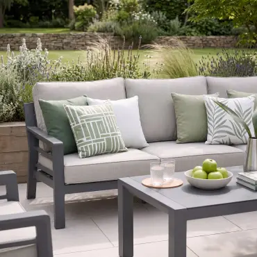 New York 3 Seat Aluminium Sofa Set