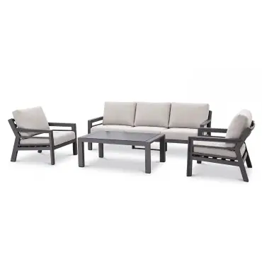 New York 3-Seat Aluminium Sofa Set | Garden Furniture Spain