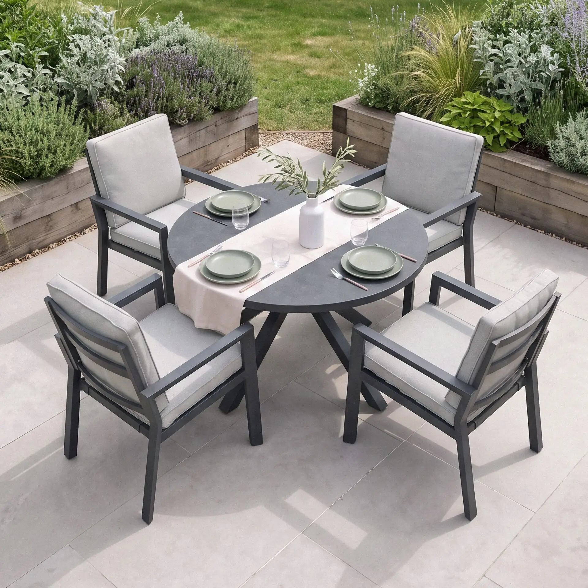 New York 4 Seat Dining Set